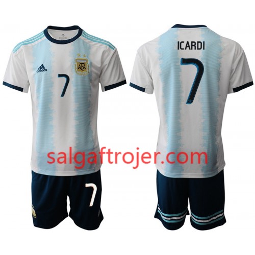 Argentina Fodboldtrøjer ICARDI 7 Børn Hjemmebanesæt Copa América 2019 Kort ærmer Argentina Fodboldtrøjer ICARDI 7 Børn Hjemmebanesæt Copa América 2019 Kort ærmer